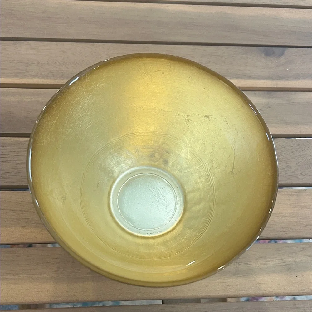 Anthropologie Gold Decorative Glass Bowl. Reign nut bowl-out of stock online - Picture 2 of 5